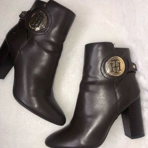Tommy Hilfiger Brown Booties